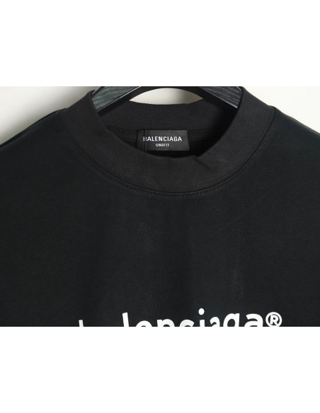 Balenciaga Small R Logo Print Short Sleeve T-shirt TSK1,Balenciaga
