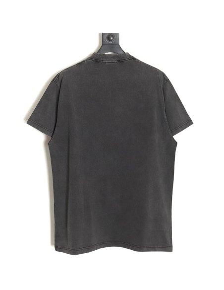 Balenciaga washed-out Paris Tower lettering short-sleeved T-shirt,Balenciaga