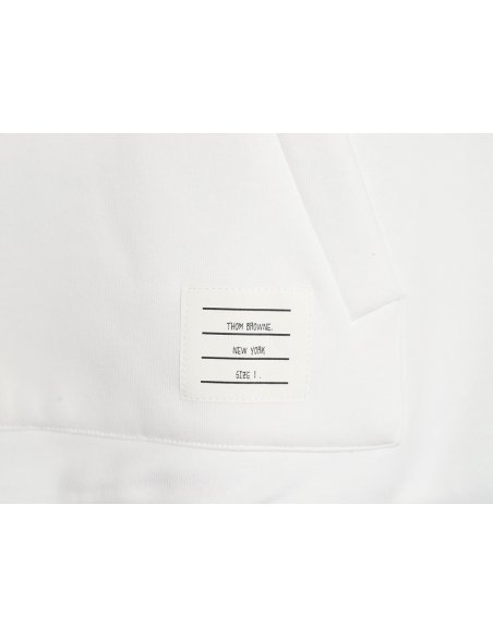 Thom Browne patchwork four-bar fleece hooded sweatshirt,Thom Browne