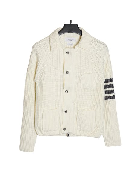 THOM BROWNE 20FW Chunky stitch zip lapel jacket,Thom Browne