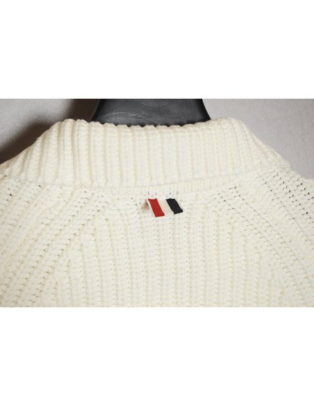 THOM BROWNE 20FW Chunky stitch zip lapel jacket,Thom Browne