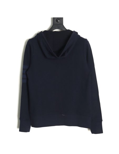 Thom Browne four-bar yarn-dyed zip-up jacket TSK1,Thom Browne