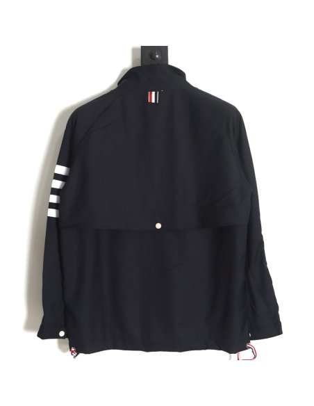Thom Browne White Quad Bar Double Zip Jacket,Thom Browne