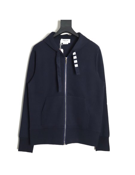 Thom Browne yarn-dyed drawstring zipper jacket TSK3,Thom Browne