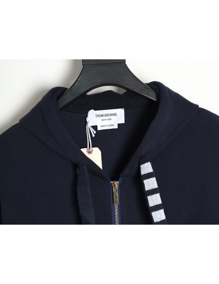 Thom Browne yarn-dyed drawstring zipper jacket TSK3,Thom Browne