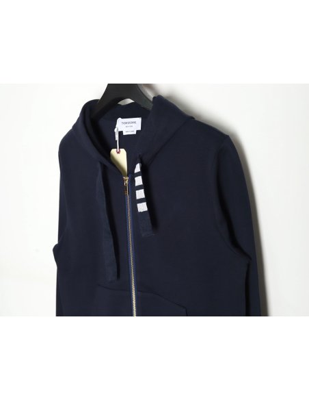 Thom Browne yarn-dyed drawstring zipper jacket TSK3,Thom Browne