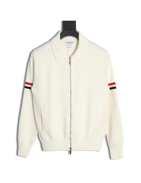 Thom Browne Zip-up jacket with webbing sleeves,Thom Browne
