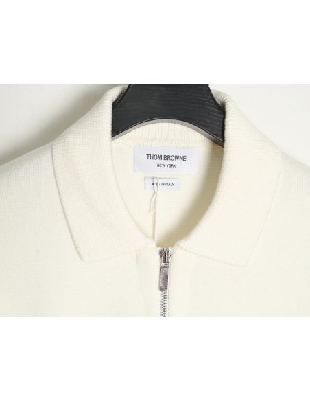 Thom Browne Zip-up jacket with webbing sleeves,Thom Browne