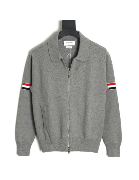 Thom Browne Zip-up jacket with webbing sleeves TSK1,Thom Browne