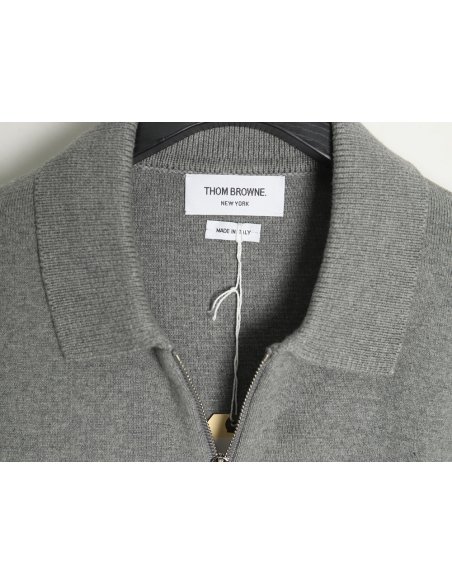 Thom Browne Zip-up jacket with webbing sleeves TSK1,Thom Browne