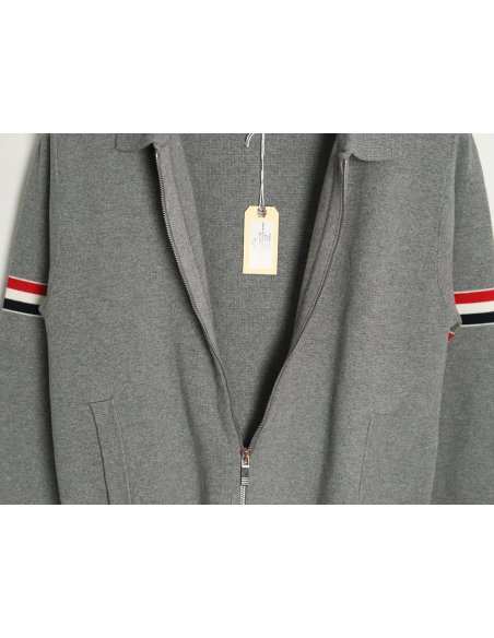 Thom Browne Zip-up jacket with webbing sleeves TSK1,Thom Browne