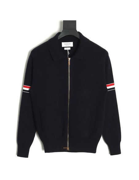 Thom Browne Zip-up jacket with webbing sleeves TSK2,Thom Browne