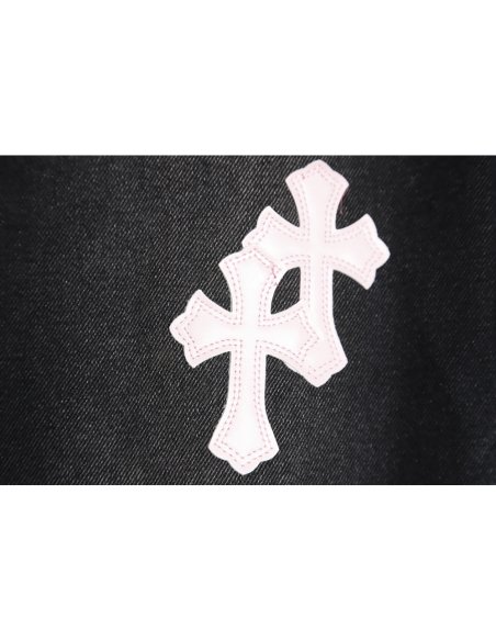 Chrome Hearts Classic Leather Label Cross Denim Trousers TSK2,Chrome Hearts