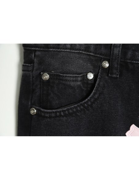 Chrome Hearts Classic Leather Label Cross Denim Trousers TSK2,Chrome Hearts