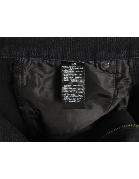 Chrome Hearts Sanskrit cross patch leather jeans TSK1,Chrome Hearts