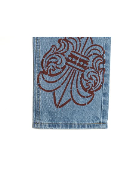 Chrome Hearts washed blue jeans,Chrome Hearts