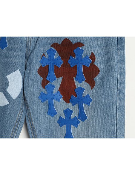 Chrome Hearts washed blue jeans,Chrome Hearts