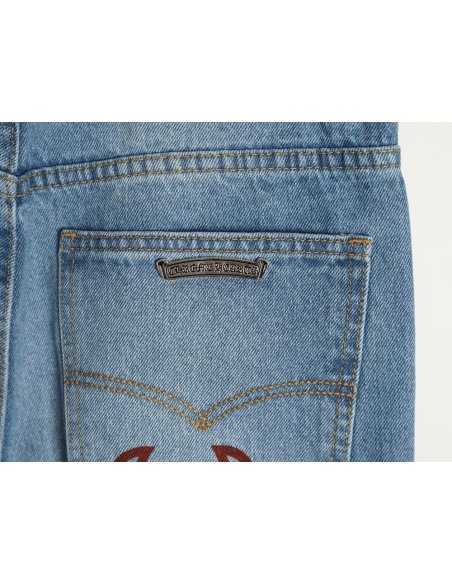 Chrome Hearts washed blue jeans,Chrome Hearts