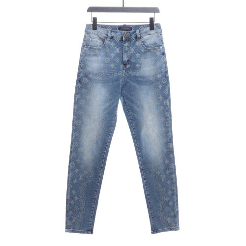 Louis Vuitton Washed Presbyopia LOGO Jeans,Louis Vuitton
