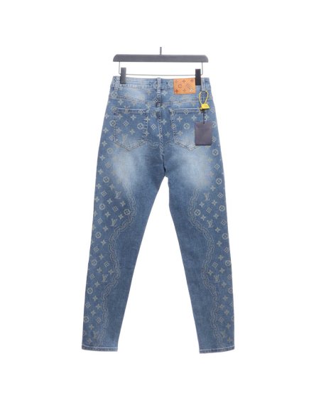 Louis Vuitton Washed Presbyopia LOGO Jeans,Louis Vuitton