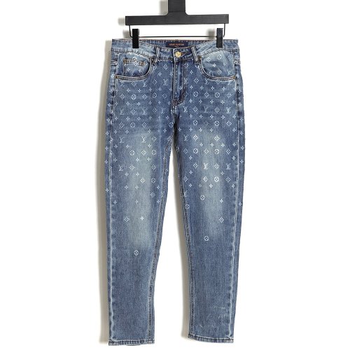 LouisVuitton full printed LOGO jeans on the back,Louis Vuitton