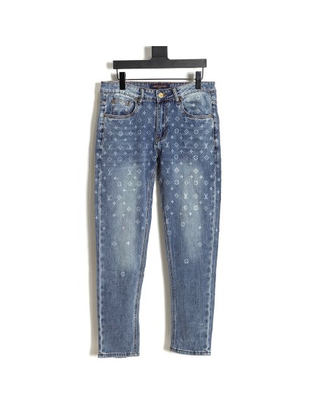 LouisVuitton full printed LOGO jeans on the back,Louis Vuitton