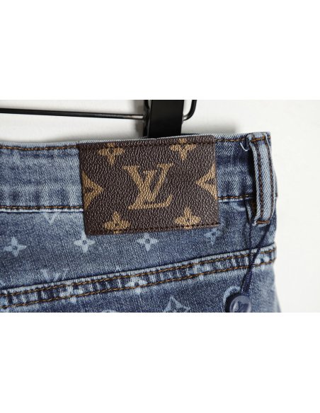 LouisVuitton full printed LOGO jeans on the back,Louis Vuitton