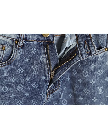 LouisVuitton full printed LOGO jeans on the back,Louis Vuitton