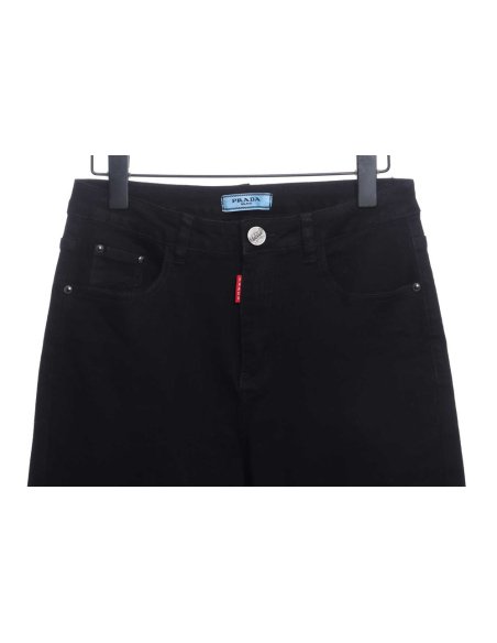 Prada triangle denim trousers,Prada