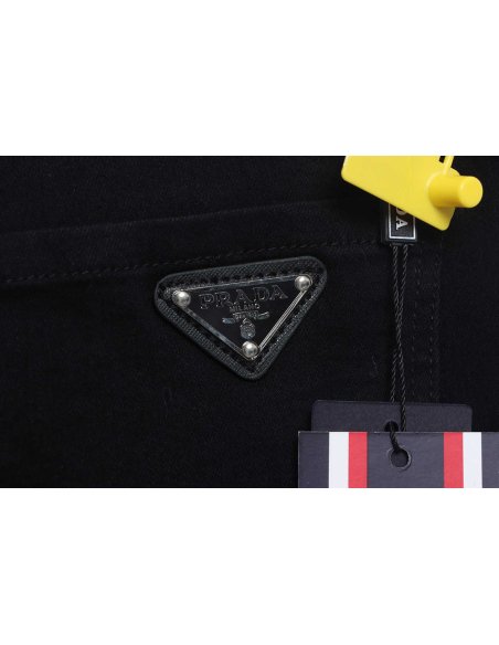 Prada triangle denim trousers,Prada