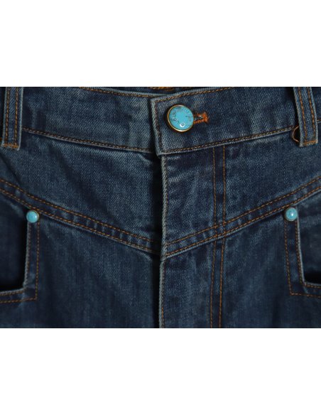 Louis Vuitton Enamel Button Washed Distressed Cargo Jeans,Louis Vuitton