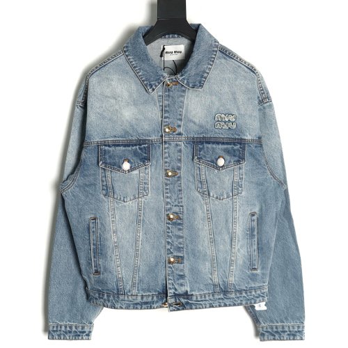 Miu Miu appliqu¨¦ denim jacket,Miu Miu