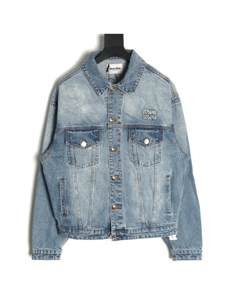 Miu Miu appliqu¨¦ denim jacket,Miu Miu