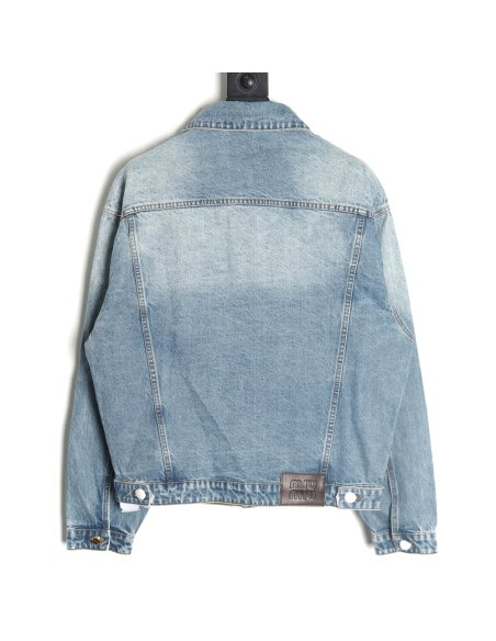 Miu Miu appliqu¨¦ denim jacket,Miu Miu
