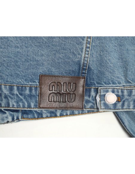 Miu Miu appliqu¨¦ denim jacket,Miu Miu