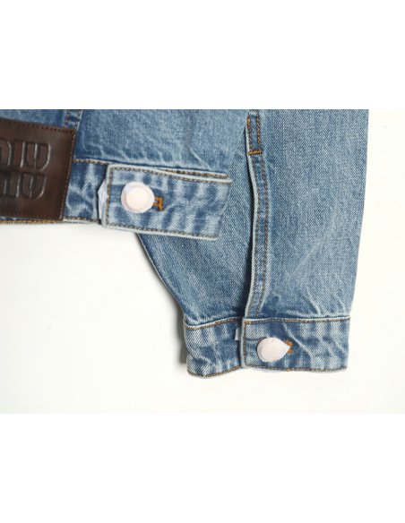 Miu Miu appliqu¨¦ denim jacket,Miu Miu
