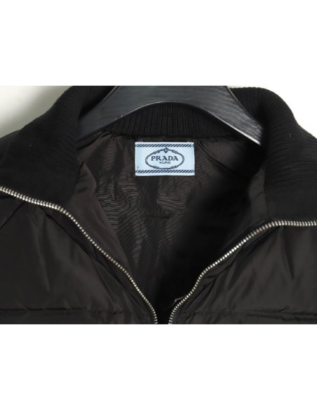 Prada diamond down patchwork jacket TSK1,Prada
