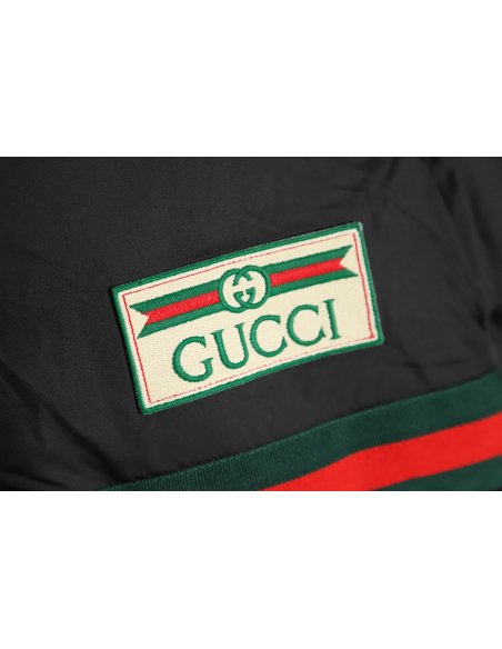Gucci 22ss red and green webbing down jacket,Gucci