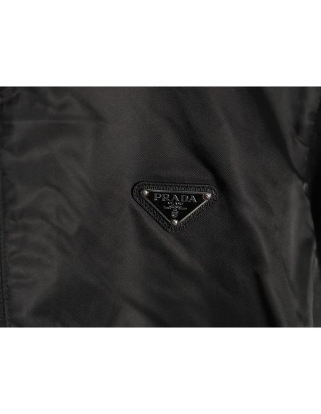 Prada wool paneled nylon hooded jacket,Prada