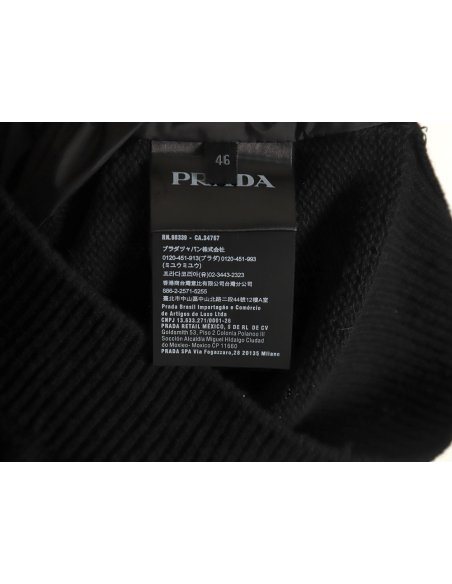Prada wool paneled nylon hooded jacket,Prada