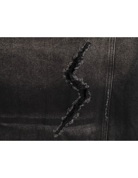 Balenciaga distressed lightning denim jacket,Balenciaga