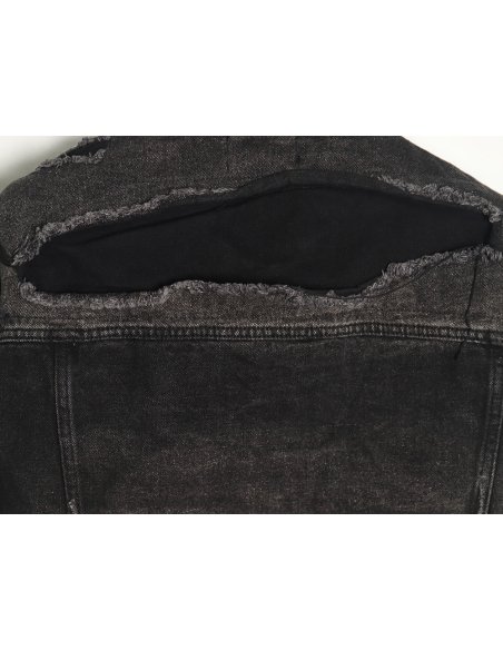 Balenciaga distressed lightning denim jacket,Balenciaga