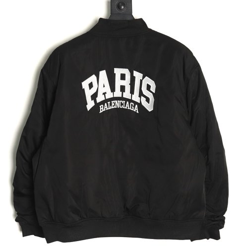 Balenciaga Paris English letter embroidered baseball jacket,Balenciaga