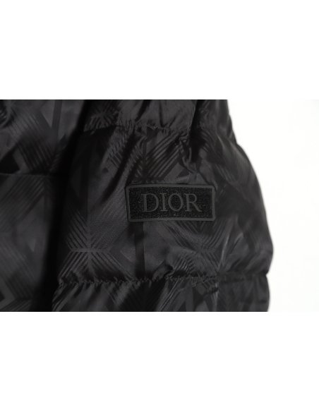Dior 20FW all-over printed dark pattern diamond down jacket,Dior