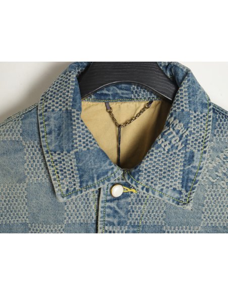 Louis Vuitton Checkerboard Denim Jacket,Louis Vuitton