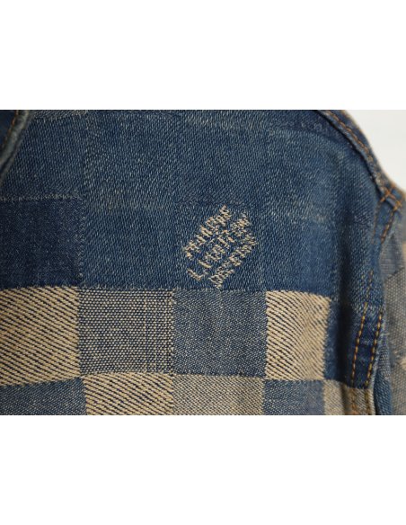 Louis Vuitton Pixel Checkerboard Denim Jacket 46-52,Louis Vuitton