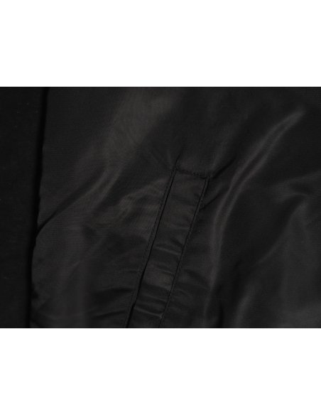 Prada inverted triangle logo nylon splicing wool jacket,Prada