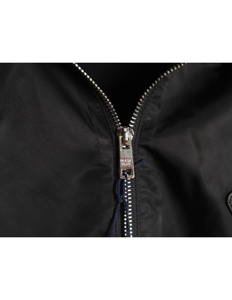 Prada inverted triangle logo nylon splicing wool jacket,Prada