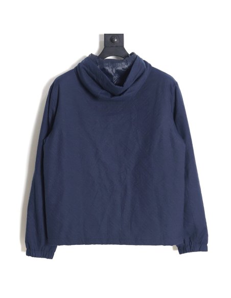 Fendi monogram pattern zipper hooded jacket,Fendi