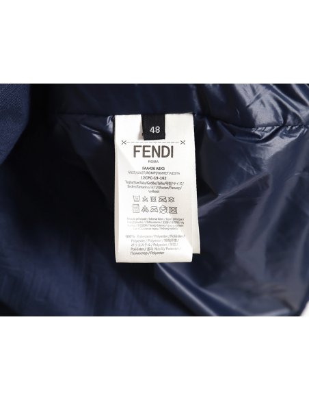 Fendi monogram pattern zipper hooded jacket,Fendi